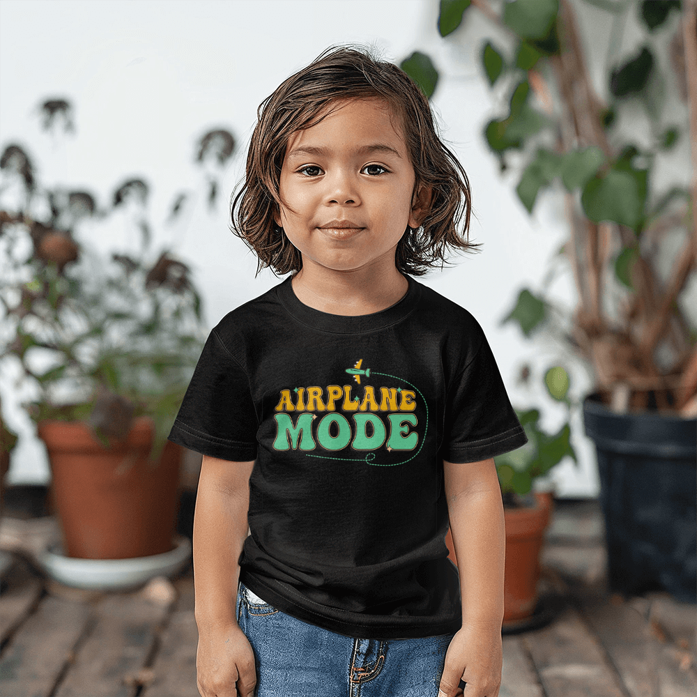 Airplane Mode Toddler T-Shirt, Retro Travel Shirt