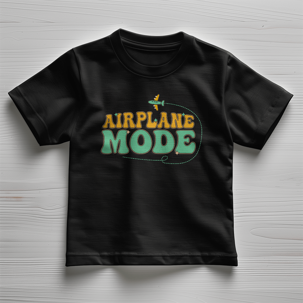 Airplane Mode Toddler T-Shirt, Retro Travel Shirt