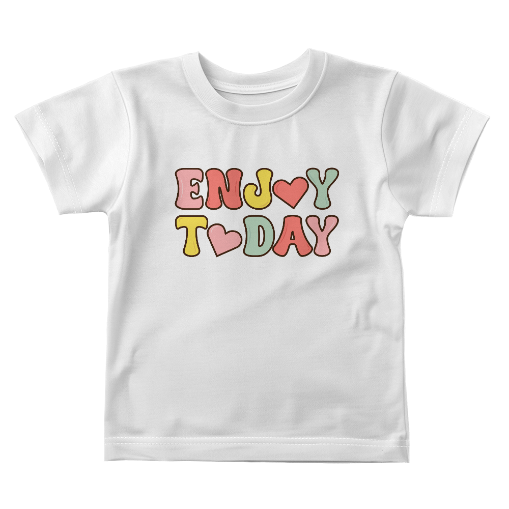 Enjoy Today Baby T-Shirt, Retro Baby Gift