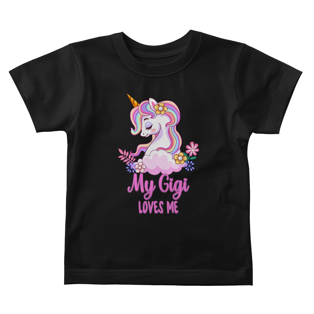 My Gigi Loves Me Baby T-Shirt, Unicorn Baby Gift