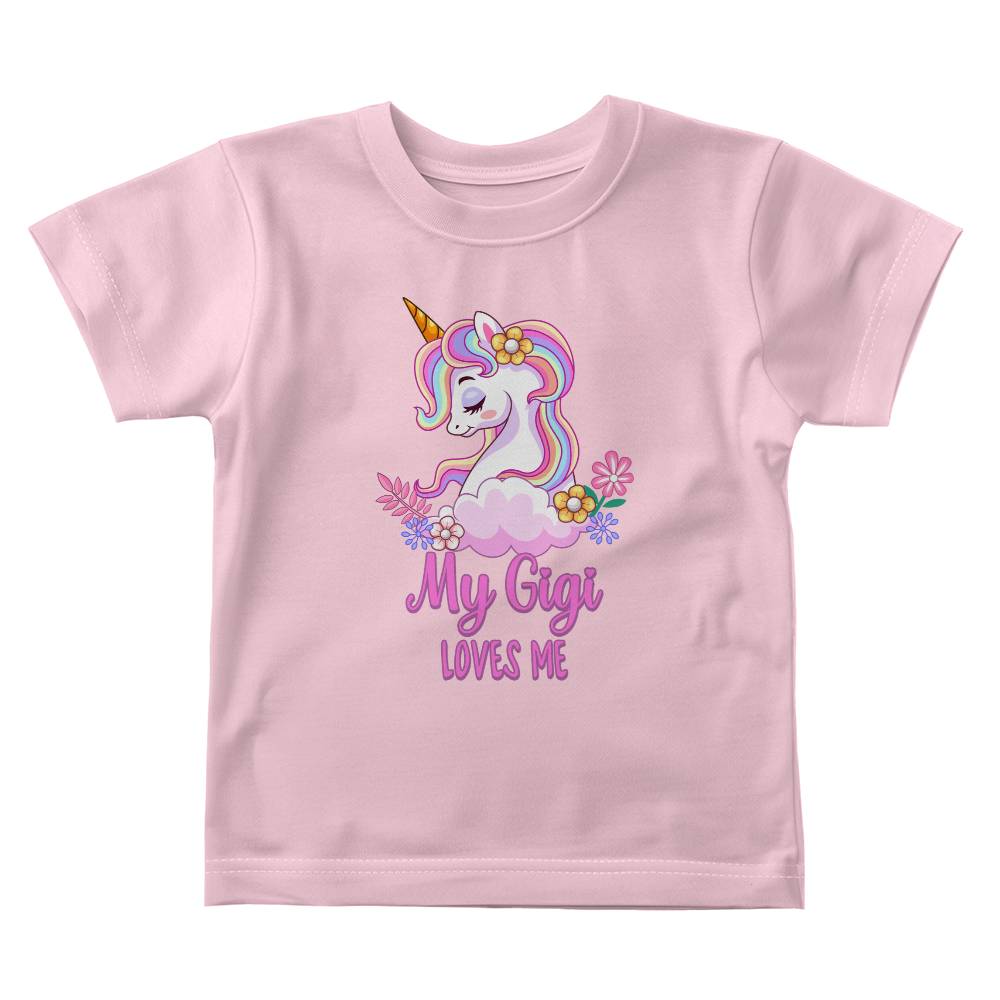 My Gigi Loves Me Baby T-Shirt, Unicorn Baby Gift