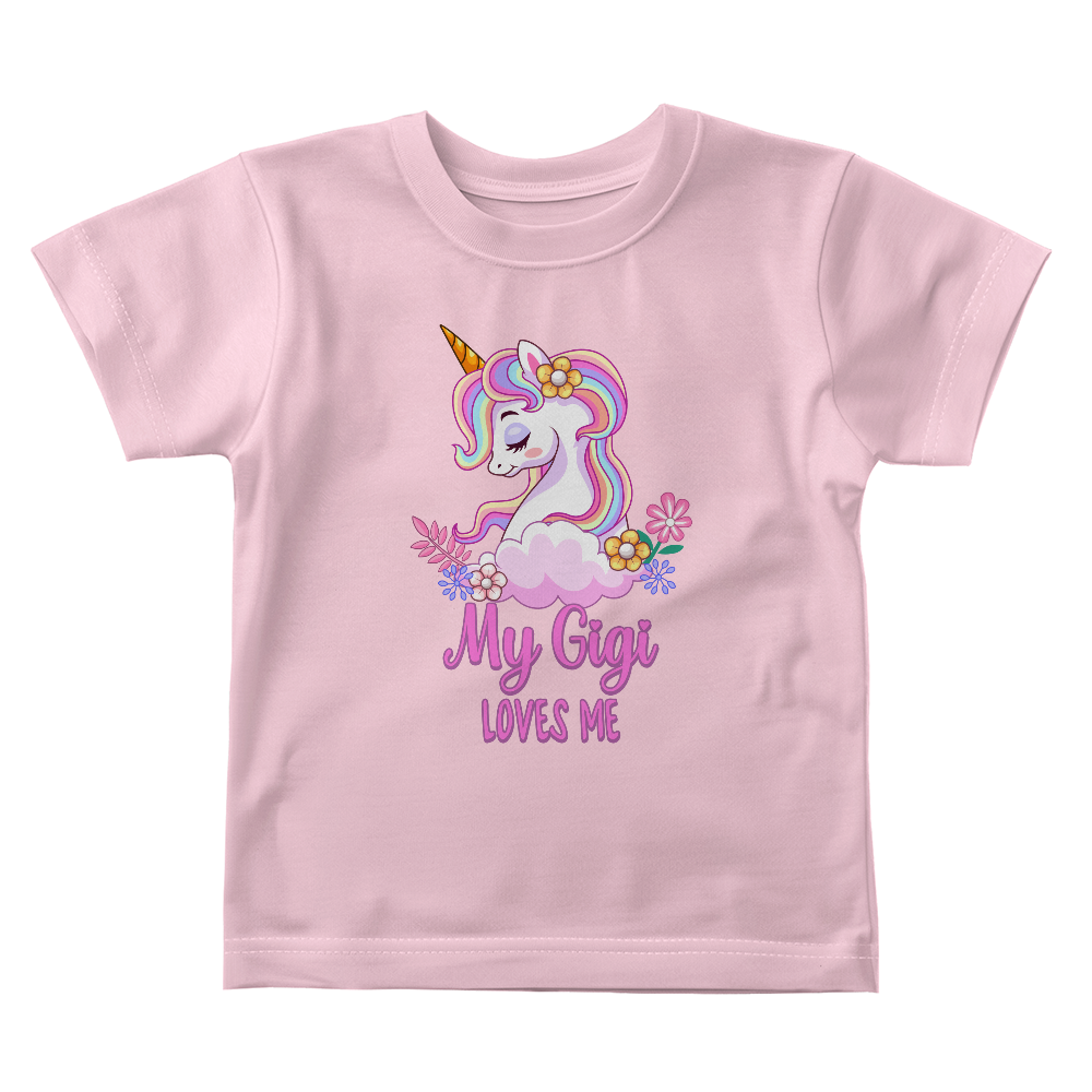 My Gigi Loves Me Baby T-Shirt, Unicorn Baby Gift