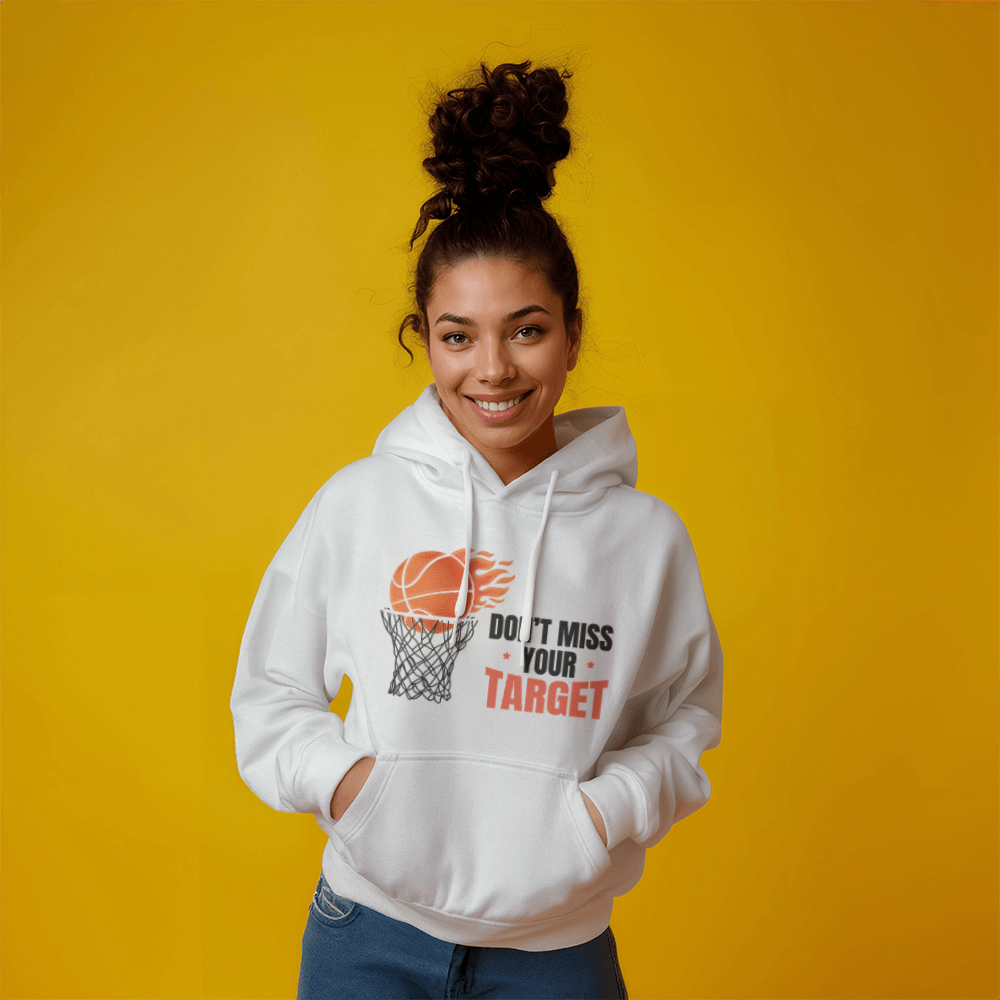 Don't Miss Your Target — Gildan 18500 Hoodie