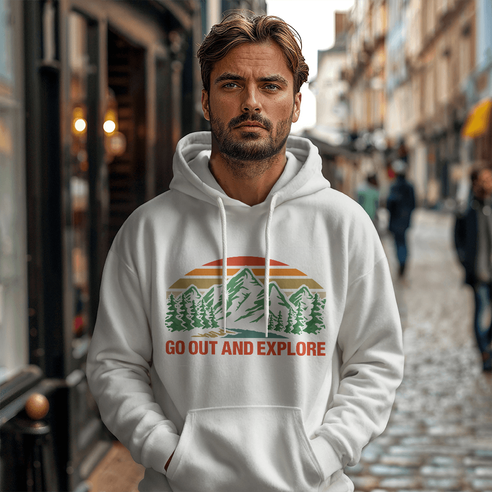 Go Out And Explore — Gildan 18500 Hoodie