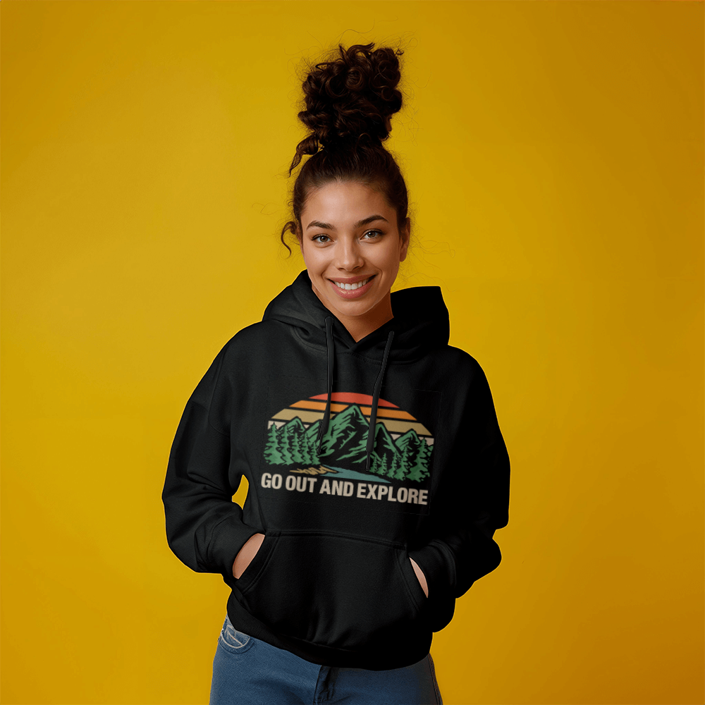 Go Out And Explore — Gildan 18500 Hoodie
