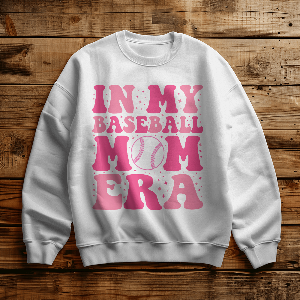 In My Baseball Mom Era — Gildan 18000 Crewneck Sweatshirt