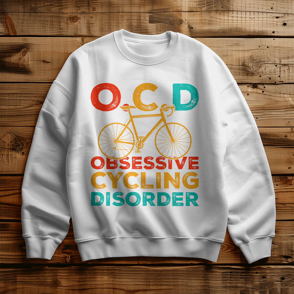 O.C.D. Obsessive Cycling Disorder — Gildan 18000 Crewneck Sweatshirt