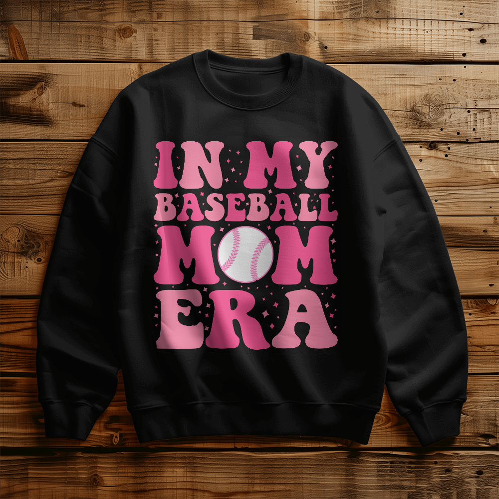 In My Baseball Mom Era — Gildan 18000 Crewneck Sweatshirt