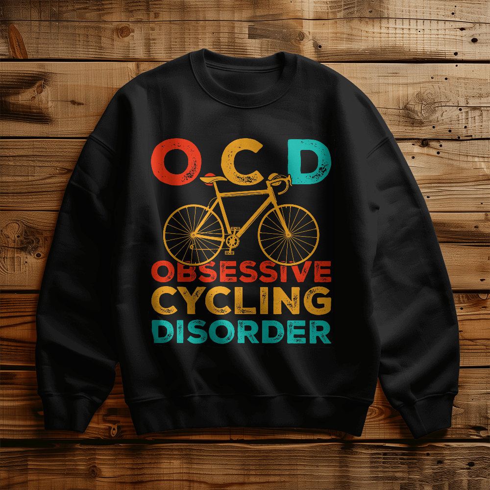 O.C.D. Obsessive Cycling Disorder — Gildan 18000 Crewneck Sweatshirt