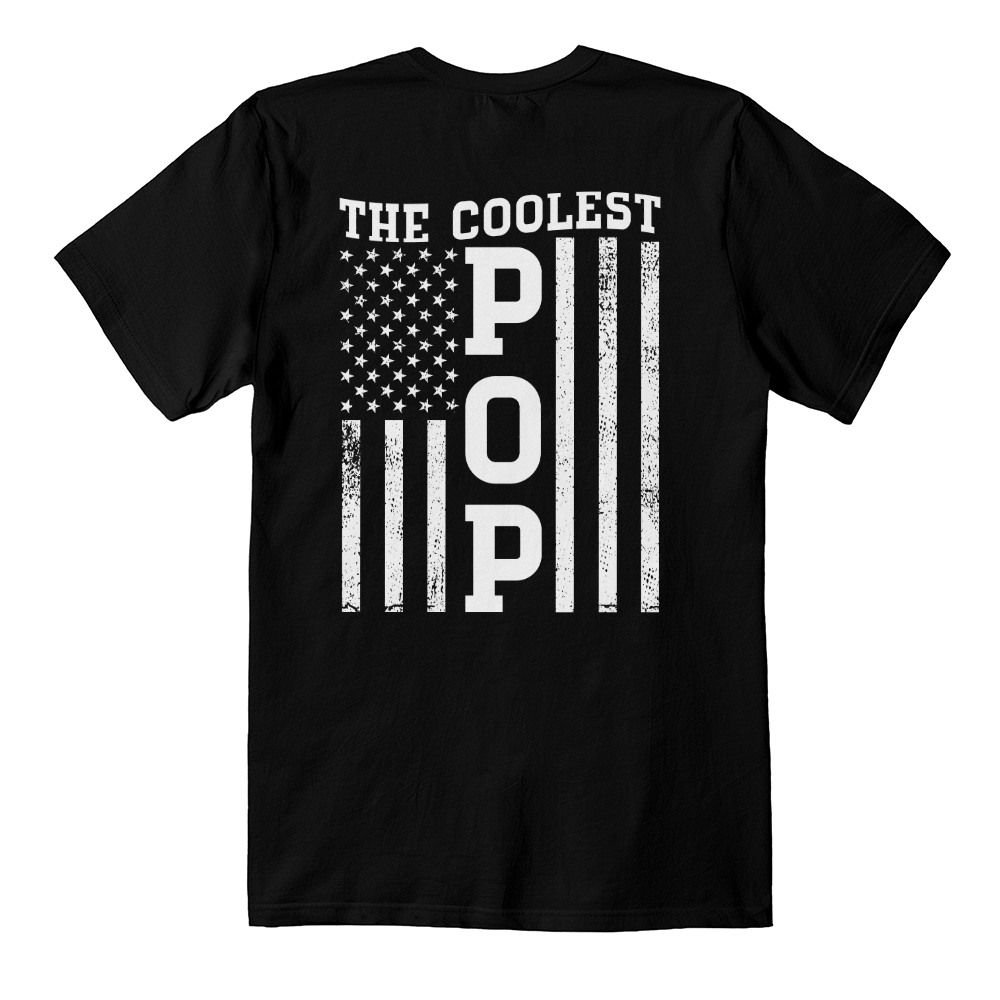 The Coolest Pop T-Shirt, Flag Back Print