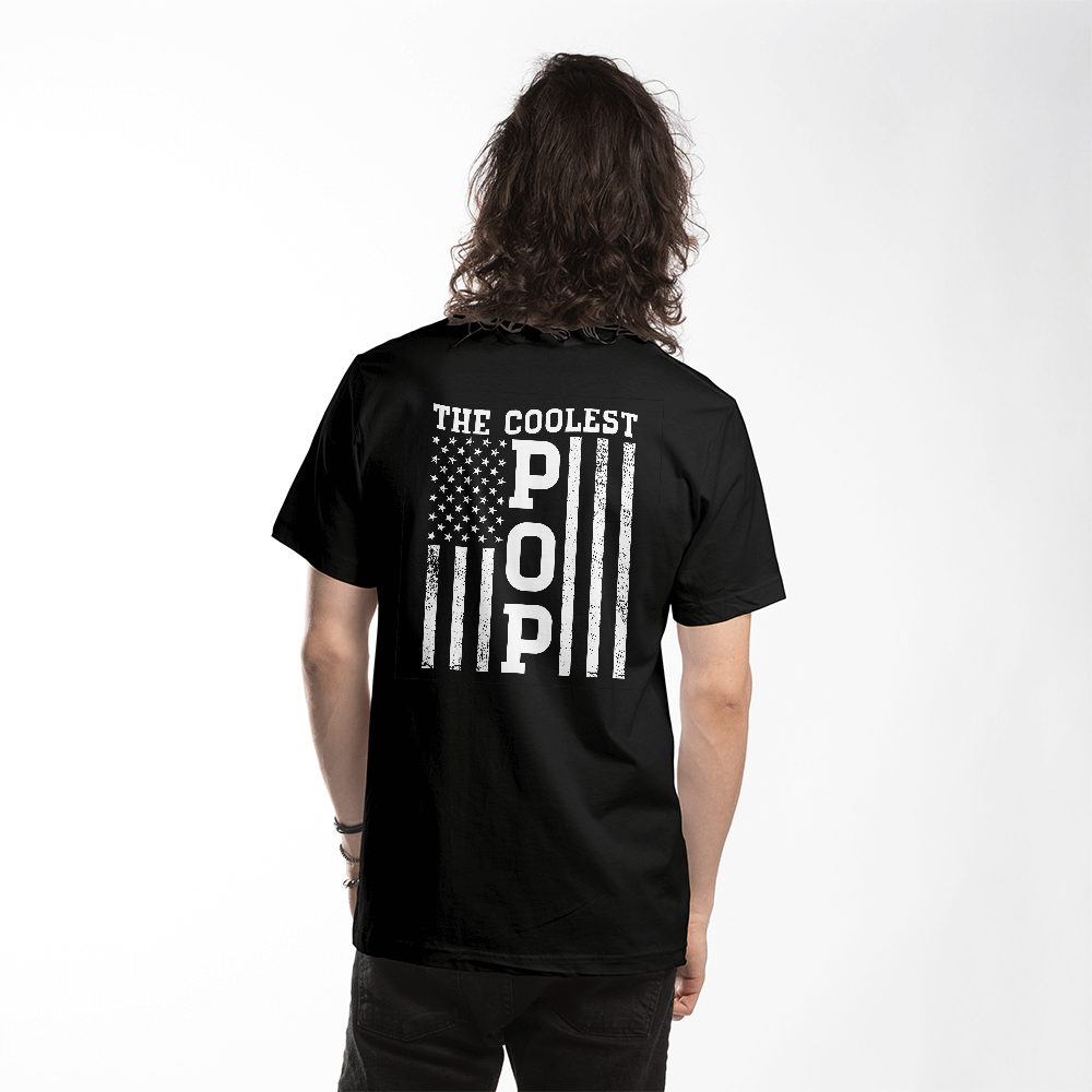 The Coolest Pop T-Shirt, Flag Back Print