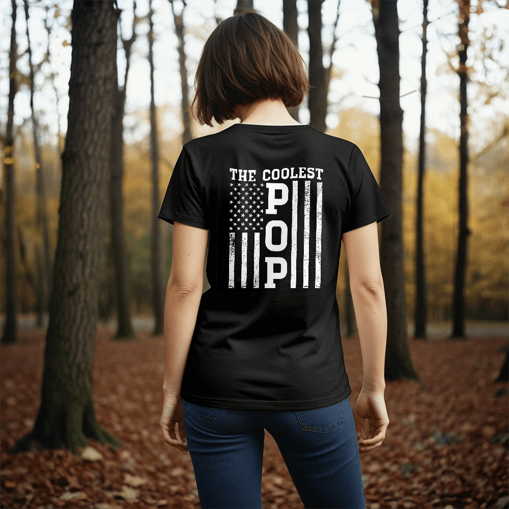 The Coolest Pop T-Shirt, Flag Back Print