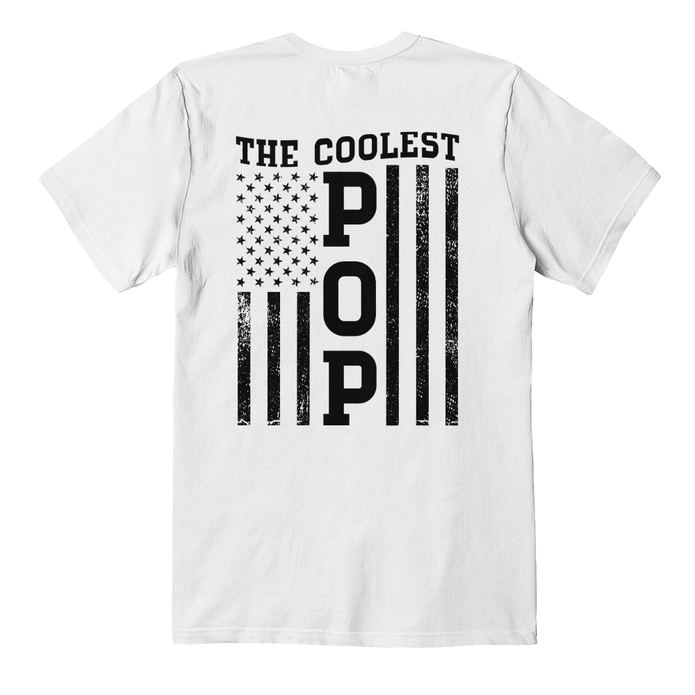 The Coolest Pop T-Shirt, Flag Back Print