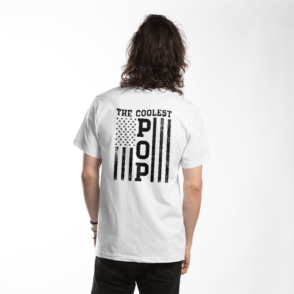 The Coolest Pop T-Shirt, Flag Back Print