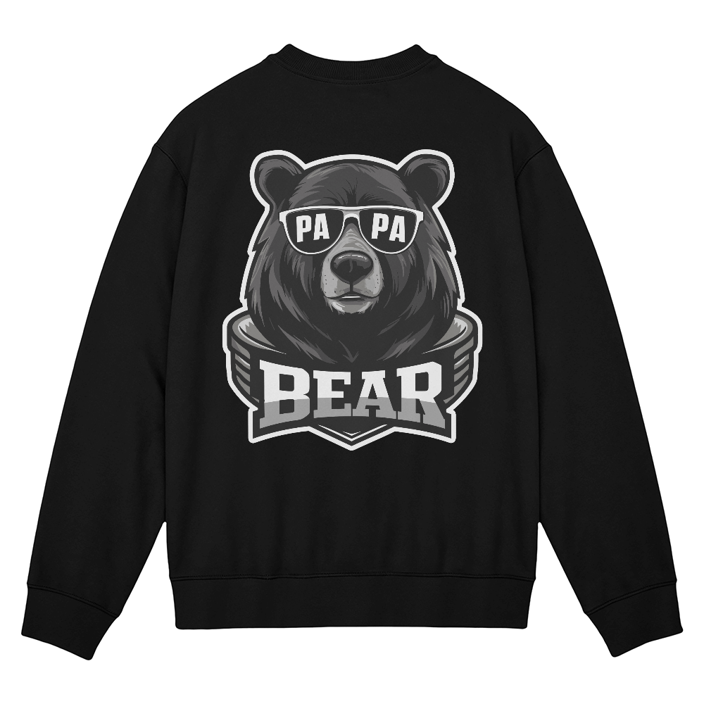 Papa Bear Crewneck Sweatshirt, Back Print