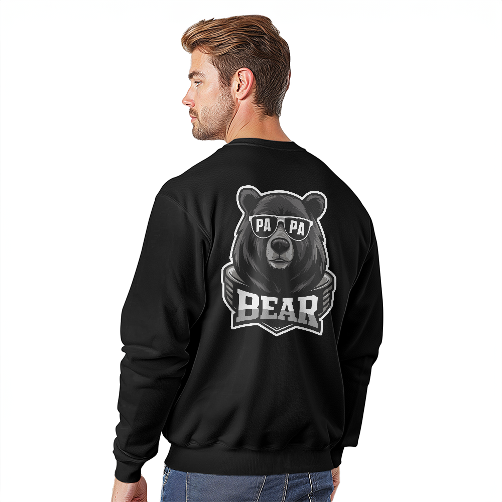 Papa Bear Crewneck Sweatshirt, Back Print