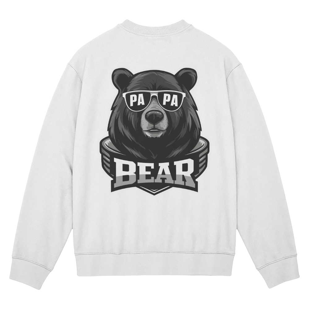 Papa Bear Crewneck Sweatshirt, Back Print