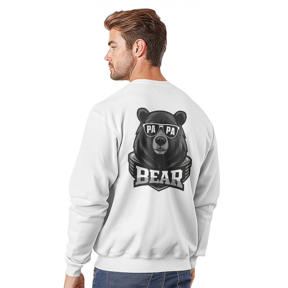 Papa Bear Crewneck Sweatshirt, Back Print