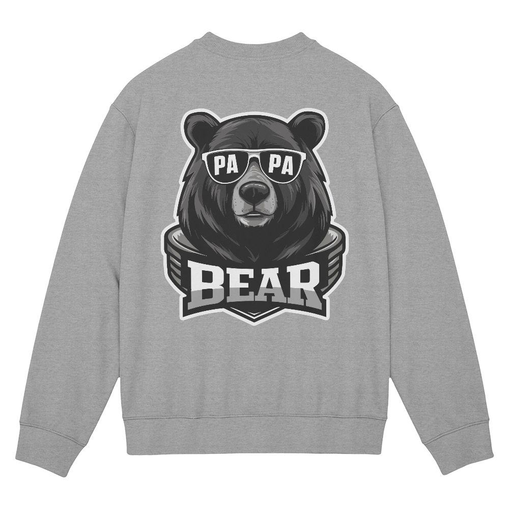 Papa Bear Crewneck Sweatshirt, Back Print