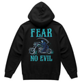 Fear No Evil Hoodie, Reaper Biker Back Print