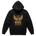 Under His Wings You Will Find Refuge Hoodie, Christian Back Print
