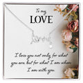 To My Love Scripted Love Necklace, When I Am With You Card Gift