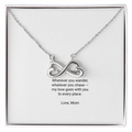 To My Daughter Necklace - Everlasting Love Pendant with Message Card, Christmas Gift for Daughter from Mom