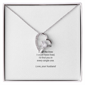 To My Wife Necklace - Forever Love Pendant with Message Card, Romantic Christmas Gift for Wife
