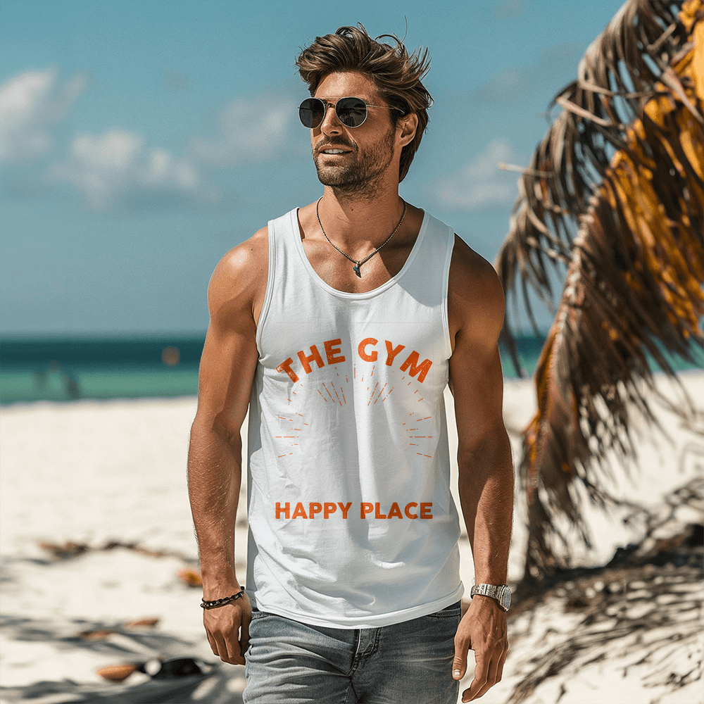 The Gym Is My Happy Place Tank Top, Workout Gift
