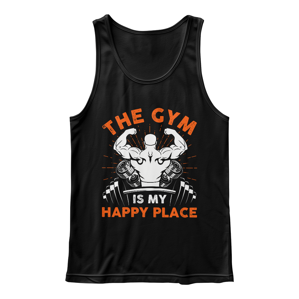 The Gym Is My Happy Place Tank Top, Workout Gift