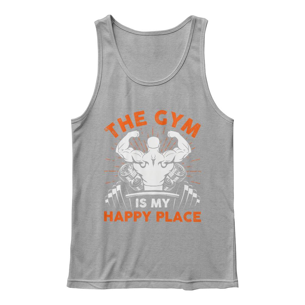 The Gym Is My Happy Place Tank Top, Workout Gift