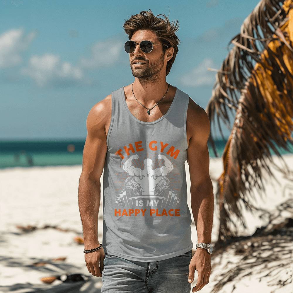 The Gym Is My Happy Place Tank Top, Workout Gift