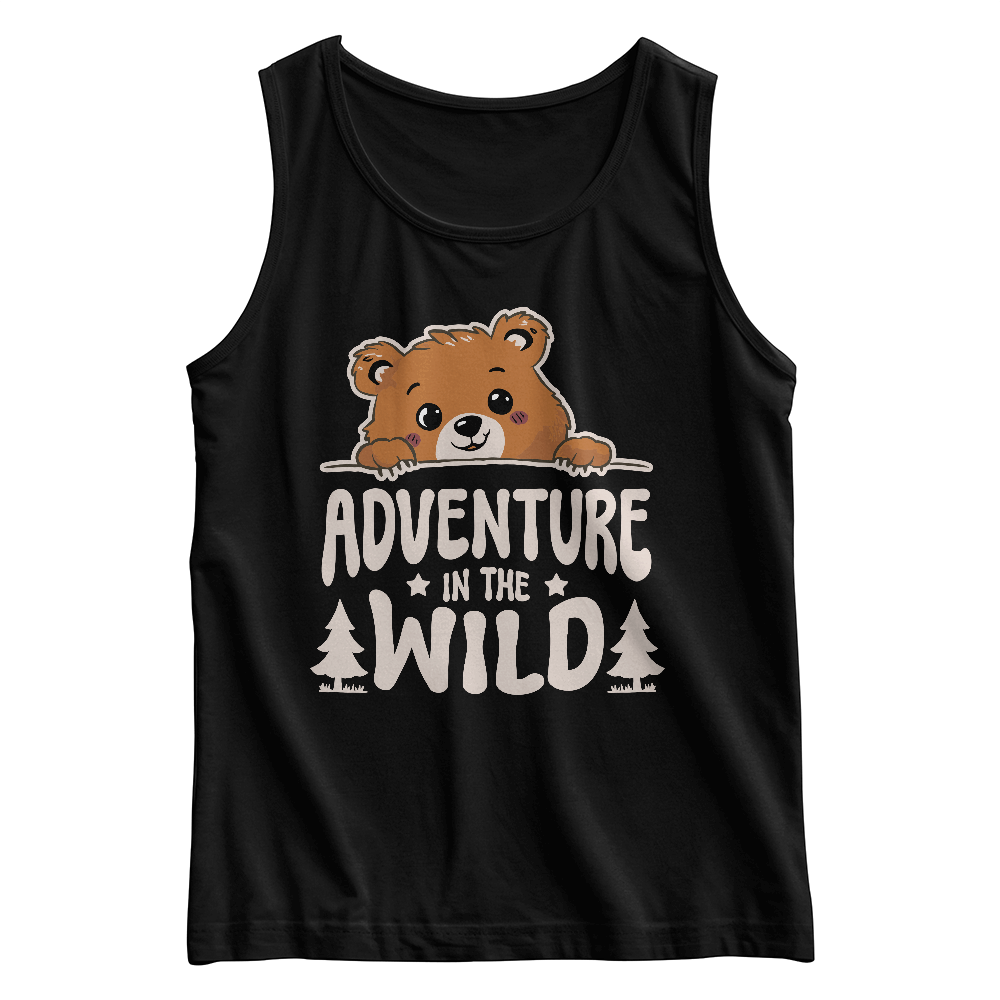 Adventure In The Wild Kids Tank Top, Bear Cub Shirt