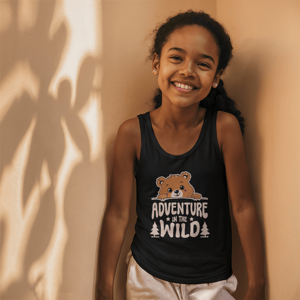 Adventure In The Wild Kids Tank Top, Bear Cub Shirt