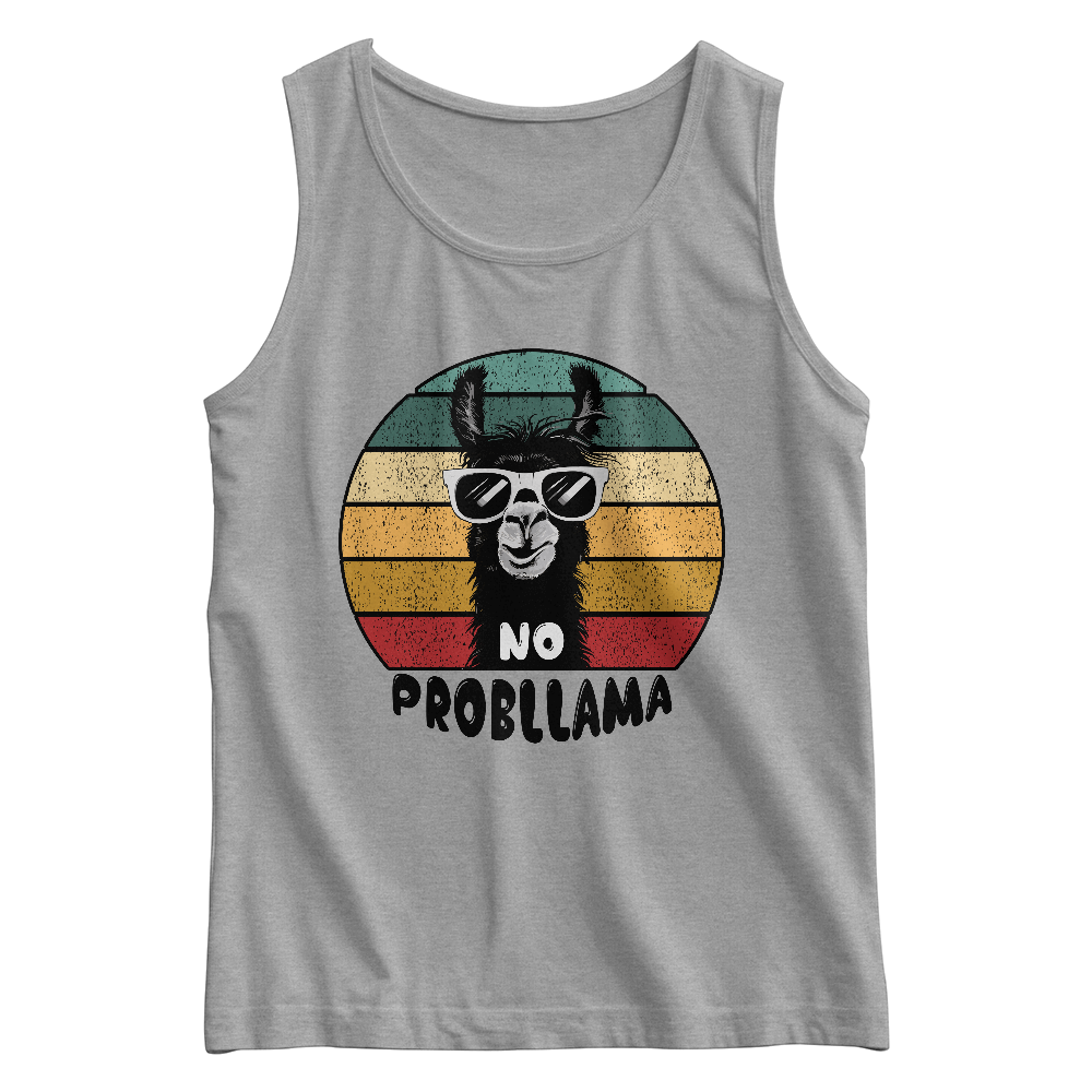No Probllama Kids Tank Top, Funny Llama Shirt