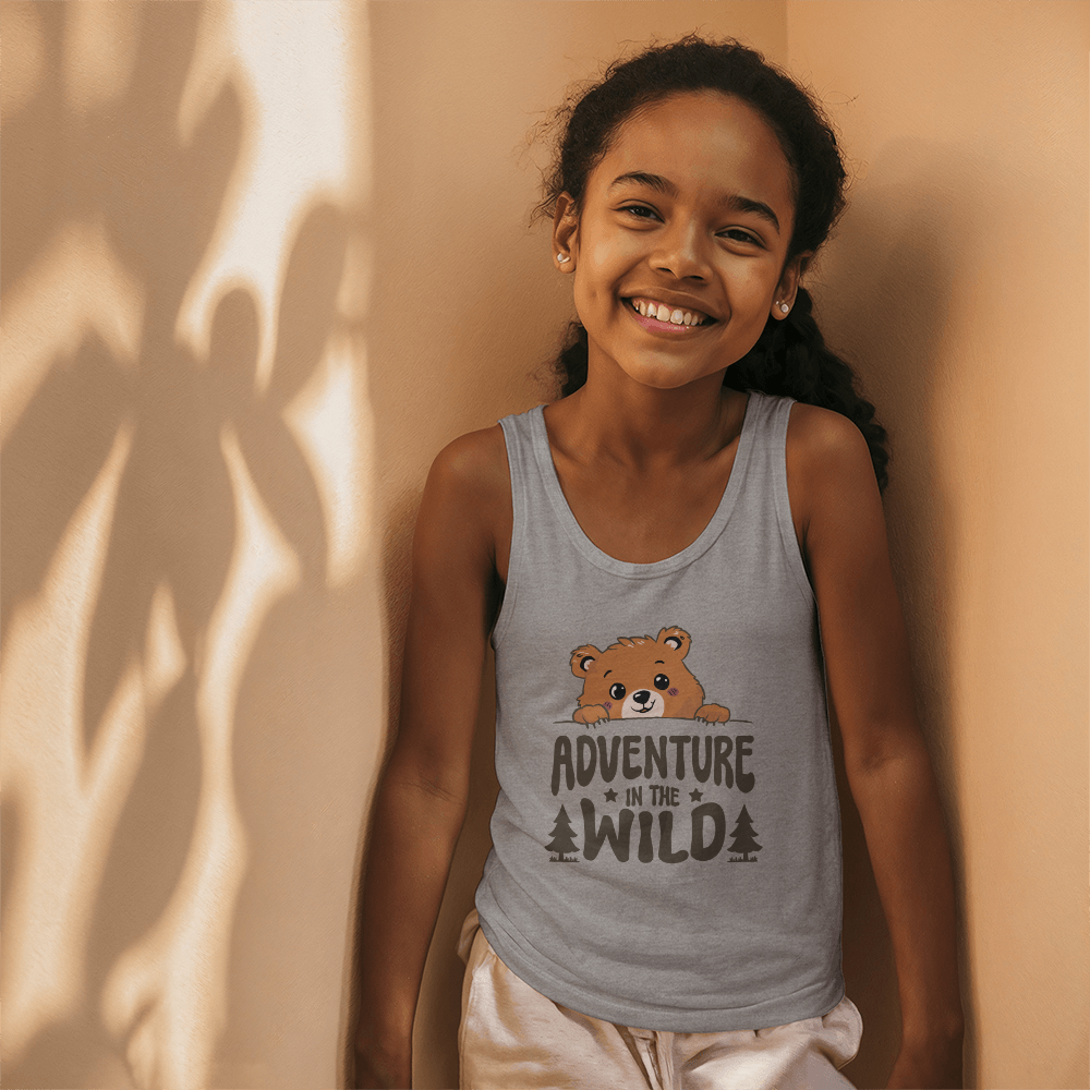 Adventure In The Wild Kids Tank Top, Bear Cub Shirt