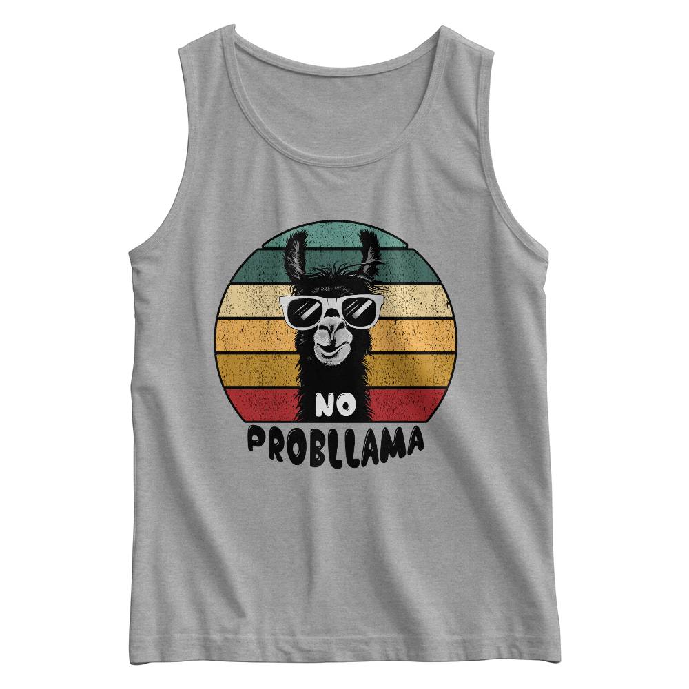 No Probllama Kids Tank Top, Funny Llama Shirt