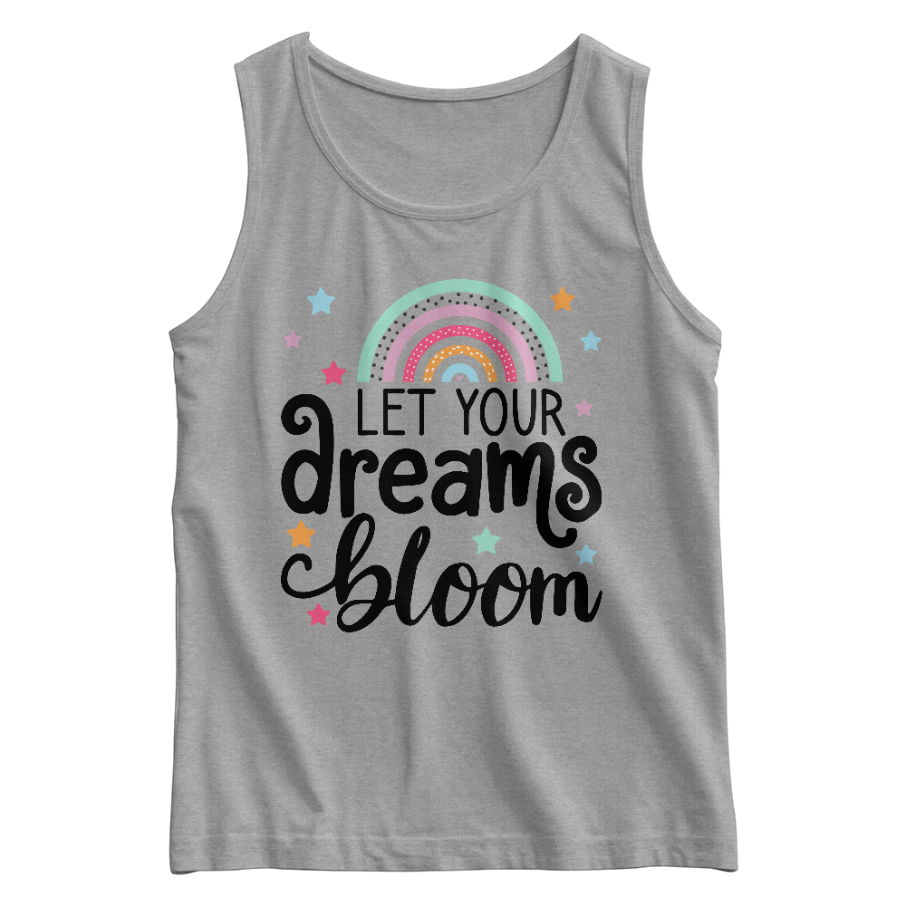 Let Your Dreams Bloom Kids Tank Top, Rainbow Shirt