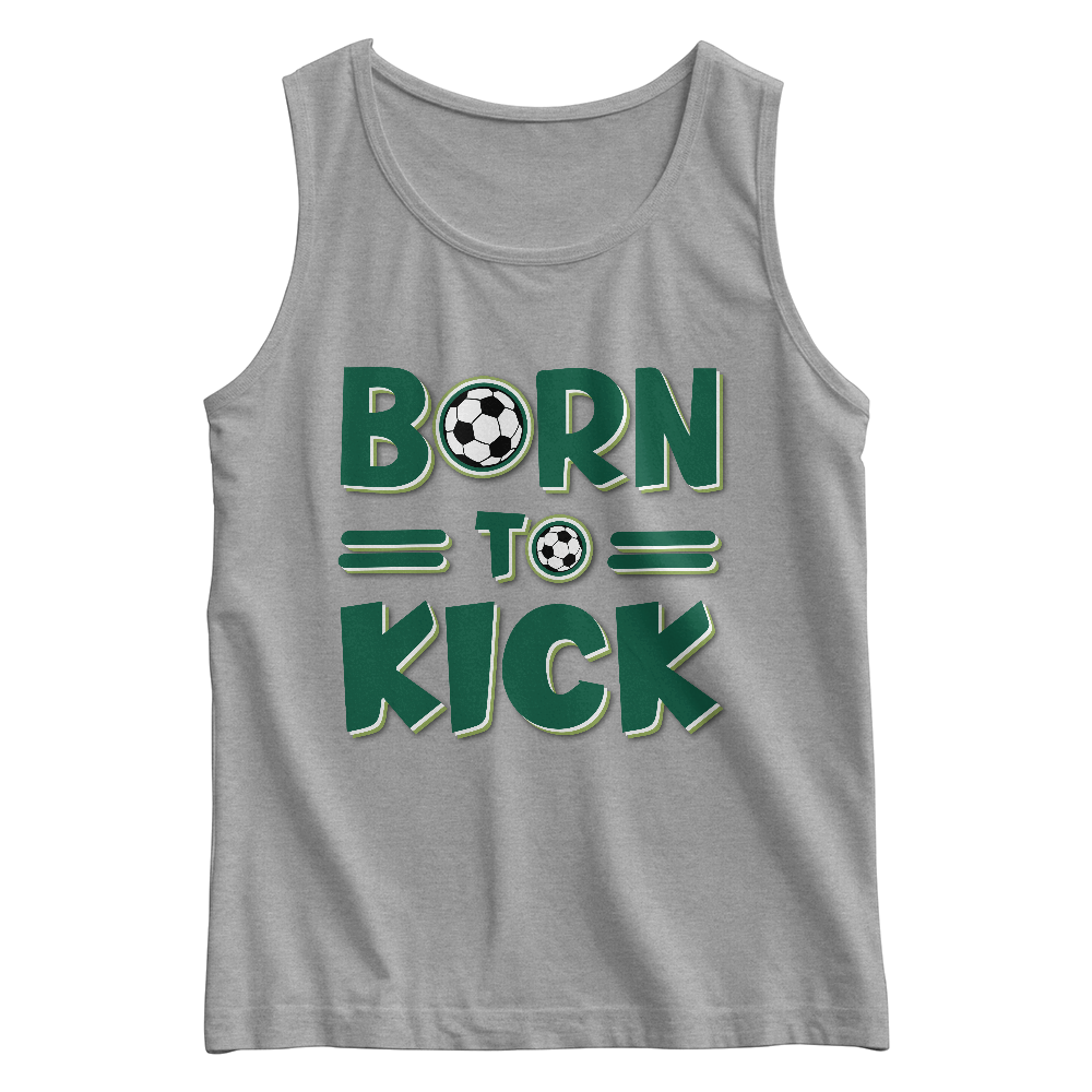 Born To Kick Kids Tank Top, Soccer Shirt