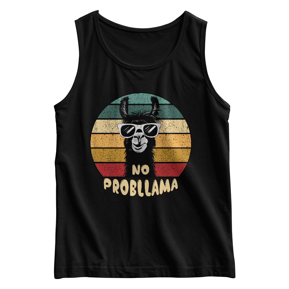 No Probllama Kids Tank Top, Funny Llama Shirt