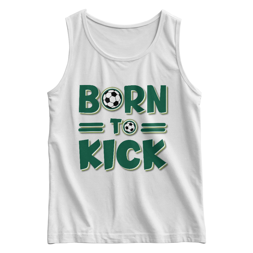 Born To Kick Kids Tank Top, Soccer Shirt