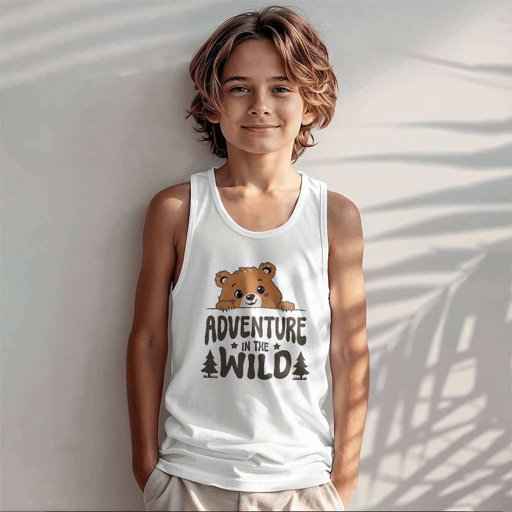Adventure In The Wild Kids Tank Top, Bear Cub Shirt