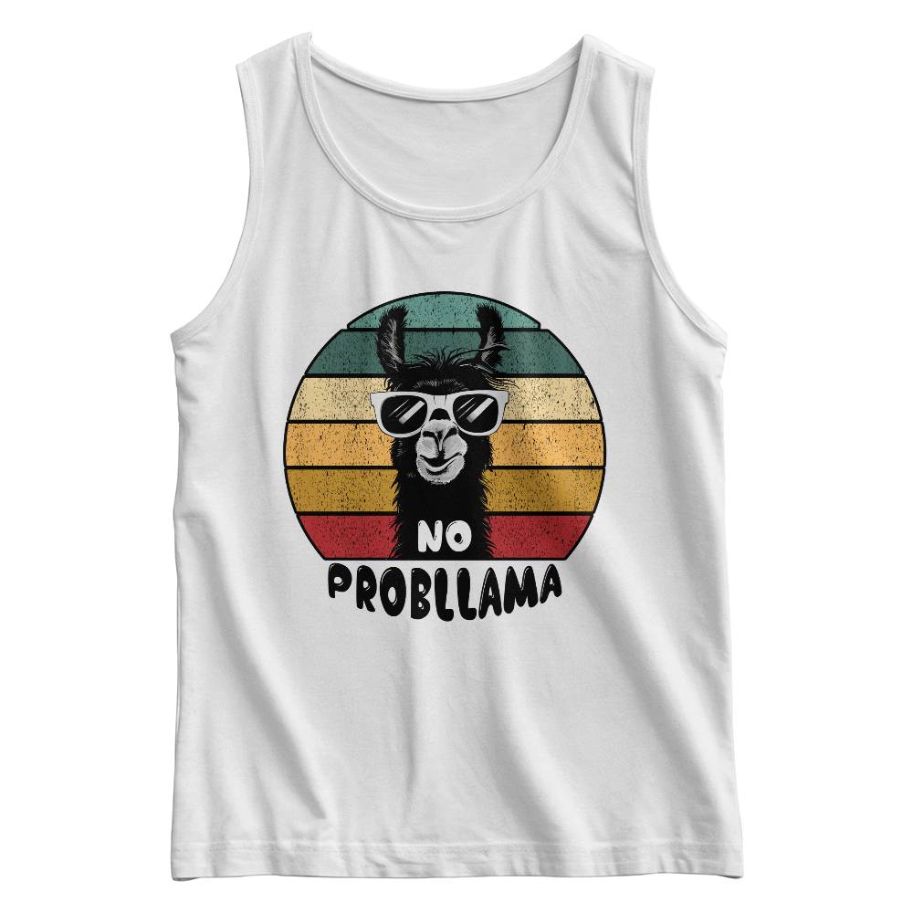 No Probllama Kids Tank Top, Funny Llama Shirt