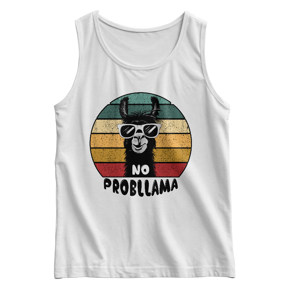 No Probllama Kids Tank Top, Funny Llama Shirt