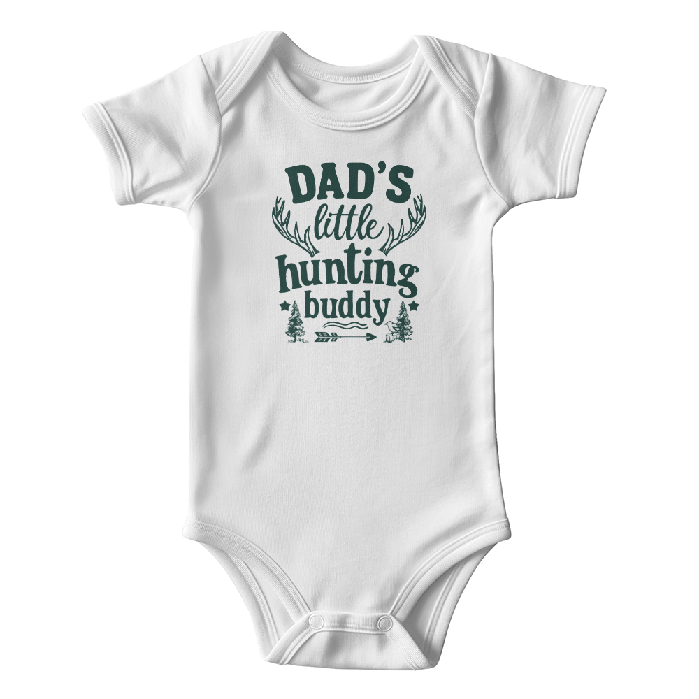 Dad's Little Hunting Buddy Baby Onesie, Father Baby Gift