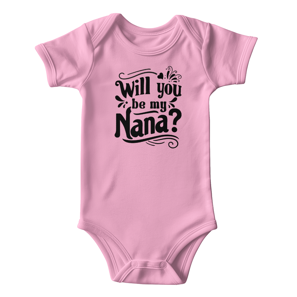 Will You Be My Nana Baby Onesie, Pregnancy Announcement Gift