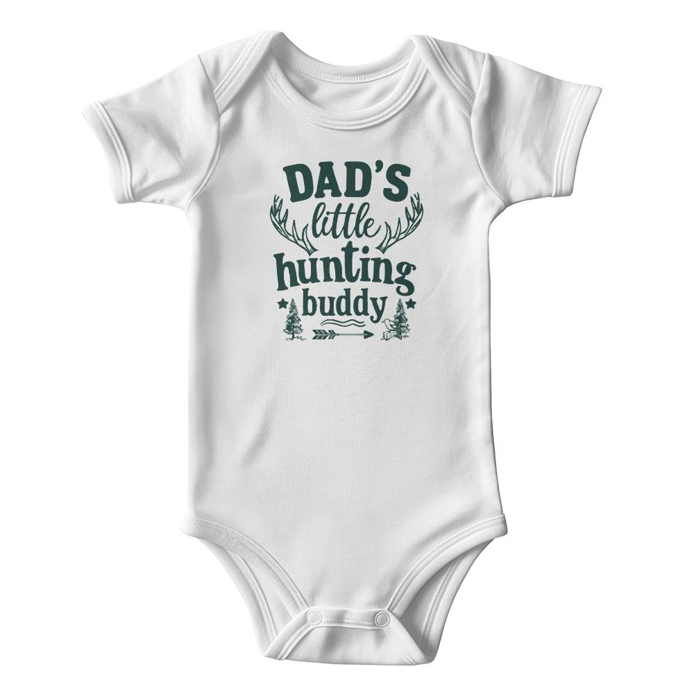Dad's Little Hunting Buddy Baby Onesie, Father Baby Gift