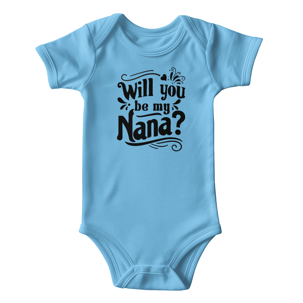 Will You Be My Nana Baby Onesie, Pregnancy Announcement Gift