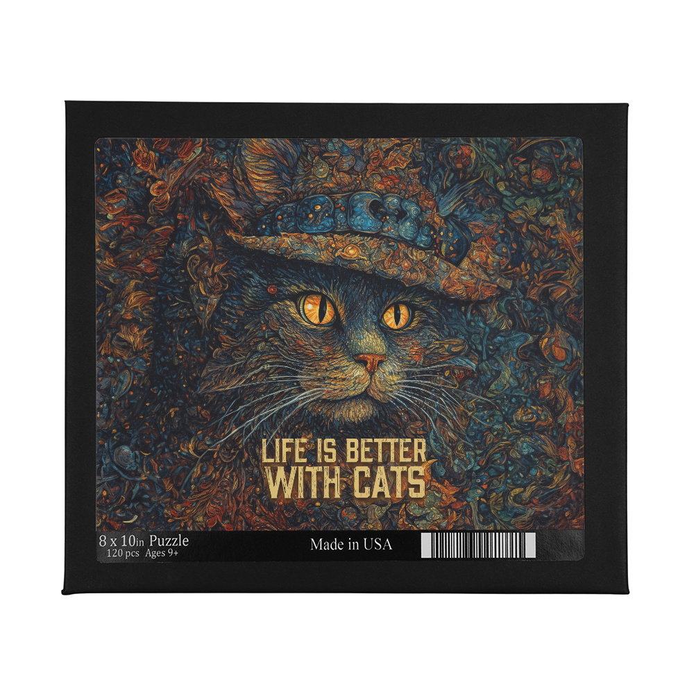Mosaic Cat — Jigsaw Puzzle, 8 x 10