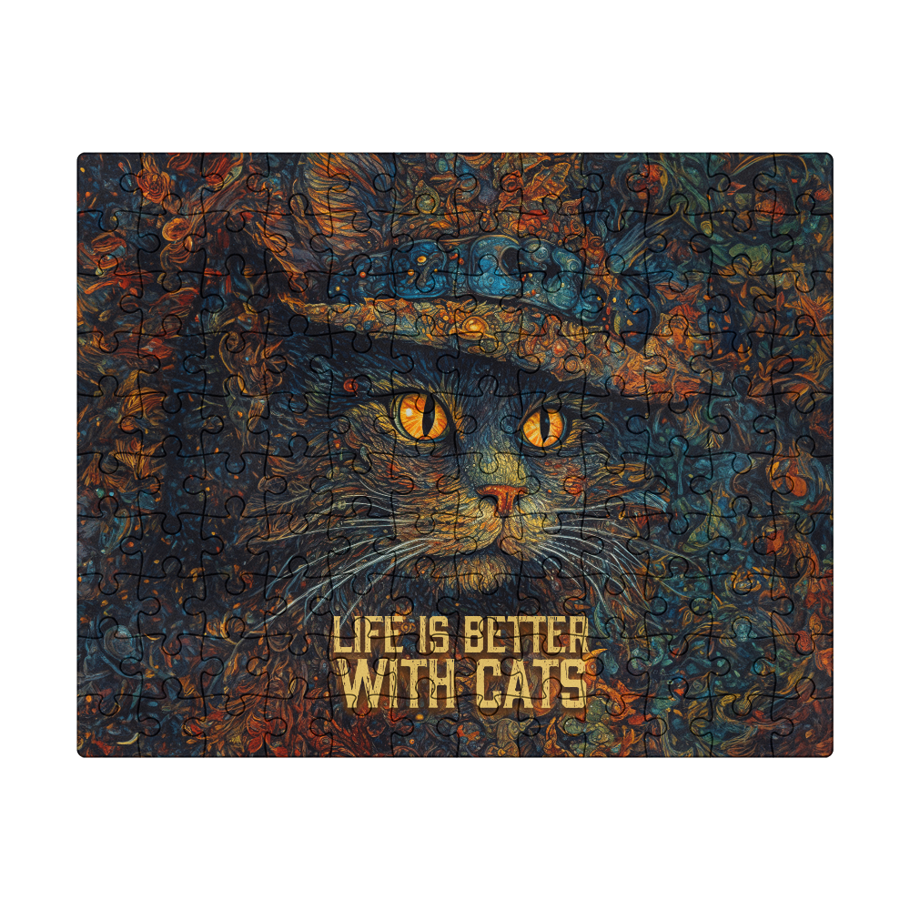 Mosaic Cat — Jigsaw Puzzle, 8 x 10
